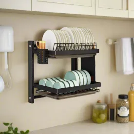 2 Tier Wall Mounted Dish Rack