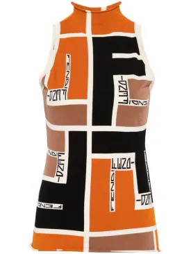 24SS Women's Orange Tunic Top by FENDI