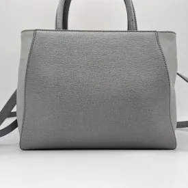 2Jours Grey Top Handle Bag in Calfskin, Gold hardware