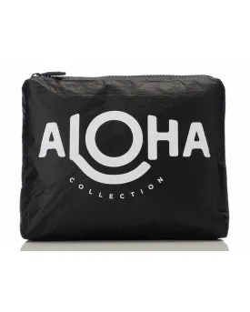 Aloha Collection - Small Original ALOHA Splash Proof Pouch - White on Black