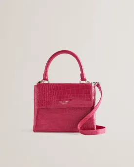 Aynaya Croc Effect Top Handle Small Bag Brt-Pink