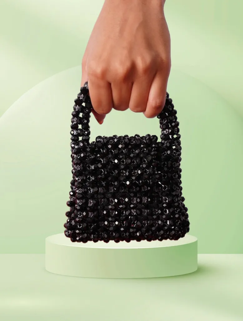 Black Clutch Crystals Bag an ideal party bag