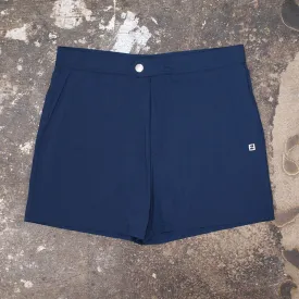 Blue Nylon Stretch Swim Shorts with Pocket