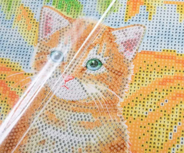 CAK-A179M: "Autumn Cat" 30x30cm Crystal Art Kit