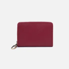 Cass Card Case In Pebbled Leather - Wine