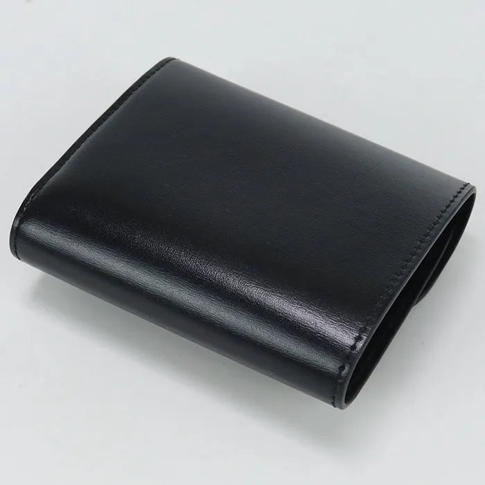 CELINE 10D78 3DPV 38NO Tri-fold wallet Triomphe Small wallet Shiny calfskin,leather black Women