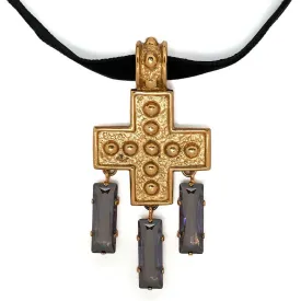 Cross Pendant Choker Necklace