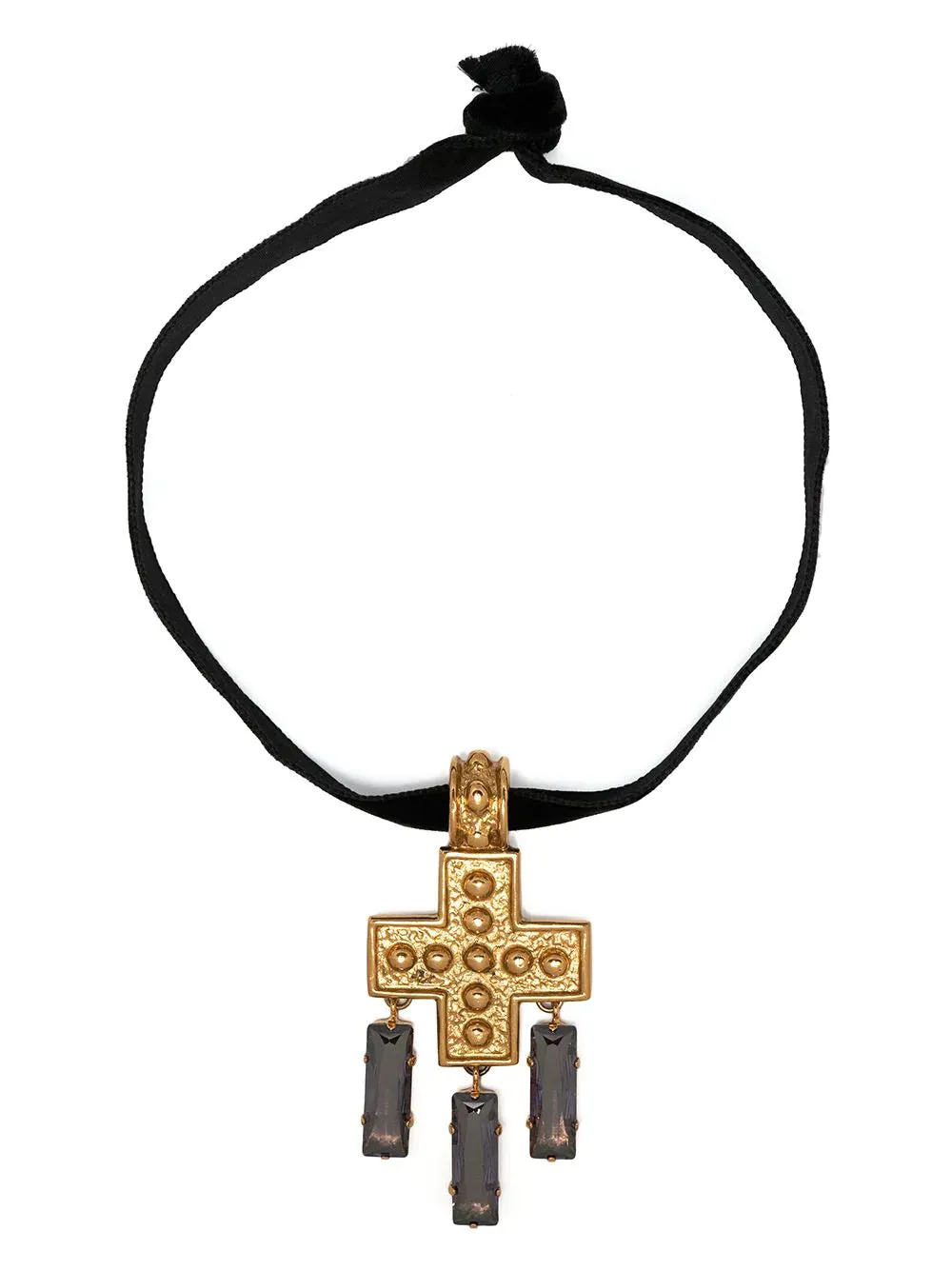 Cross Pendant Choker Necklace