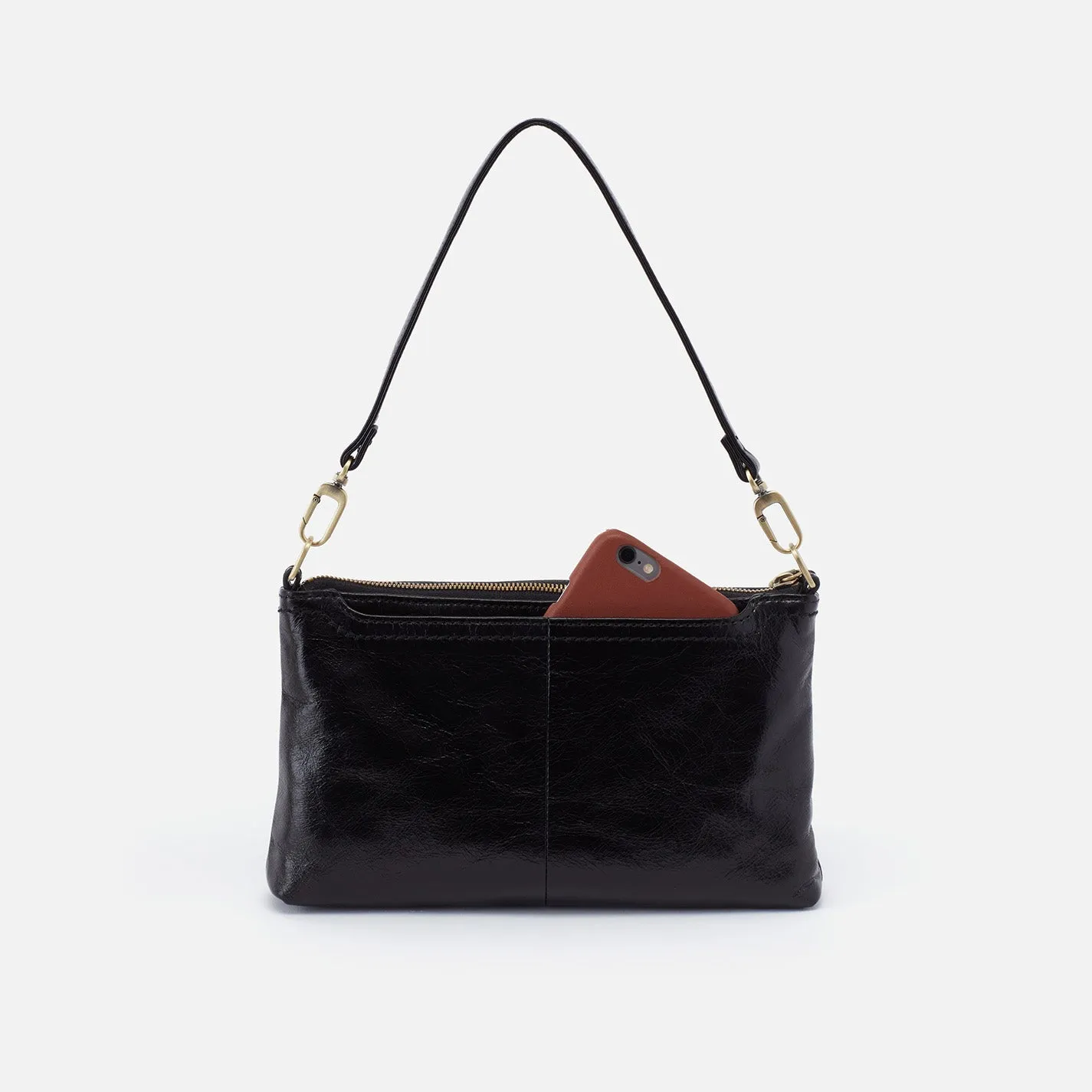 Darcy Crossbody In Polished Leather - Black