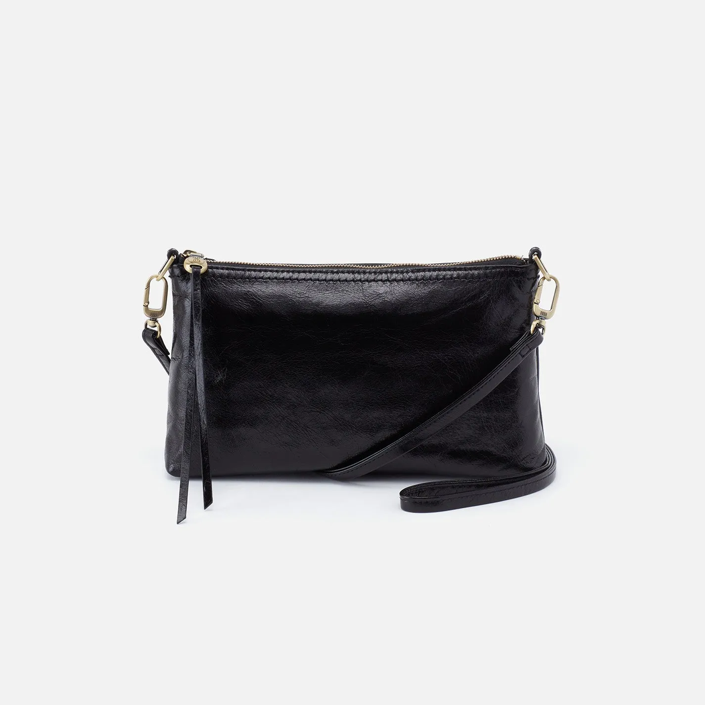 Darcy Crossbody In Polished Leather - Black