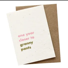 Hello Petal Plantable Greeting Card - Granny Pants