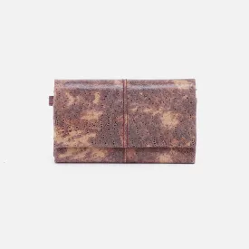 Keen Continental Wallet in Printed Leather - Autumn Sky