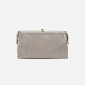 Lauren Clutch-Wallet in Polished Leather - Driftwood