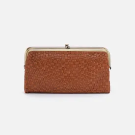 Lauren Clutch-Wallet in Wave Weave Leather - Wheat