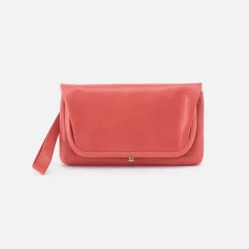 Lauren Wristlet in Polished Leather - Cherry Blossom