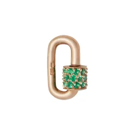 Marla Aaron 14k Yellow Gold Stoned Emerald Chubby Baby Lock