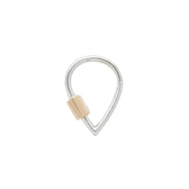 Marla Aaron Silver Drop Lock with 14k Yellow Gold Closure