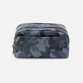 Men's Travel Kit in Silk Napa Leather - Blue Camo