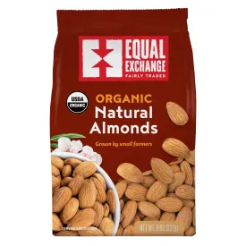 Organic Natural Almonds, 8oz bag