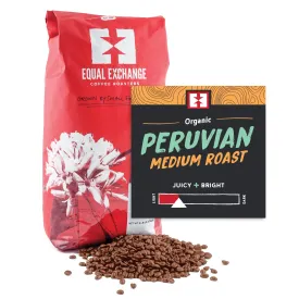 Organic Peruvian Medium Roast Coffee, 5lb whole bean