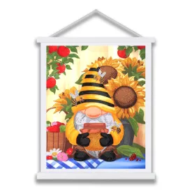 "Honey Bee Gnome" Crystal Art Scroll