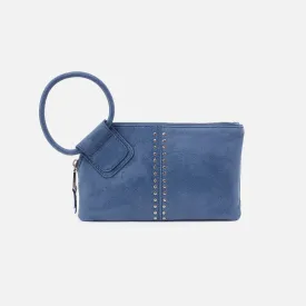 Sable Wristlet in Buffed Leather - Azure