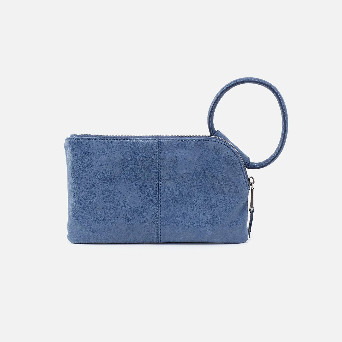 Sable Wristlet in Buffed Leather - Azure